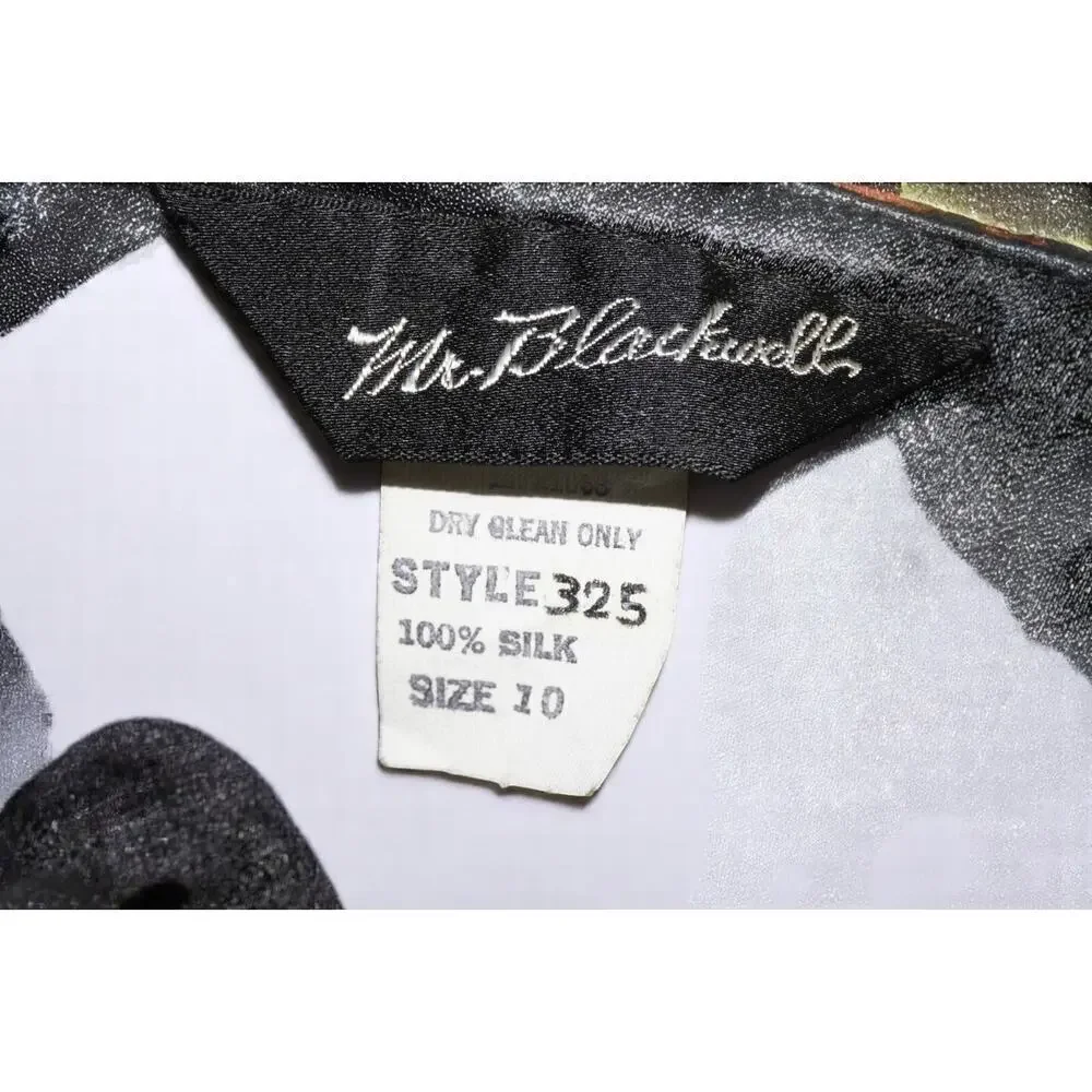 Vintage Mr. Blackwell 100% Silk Strapless Peplum Wiggle Dress – Multicolor Flora - Picture 7 of 10